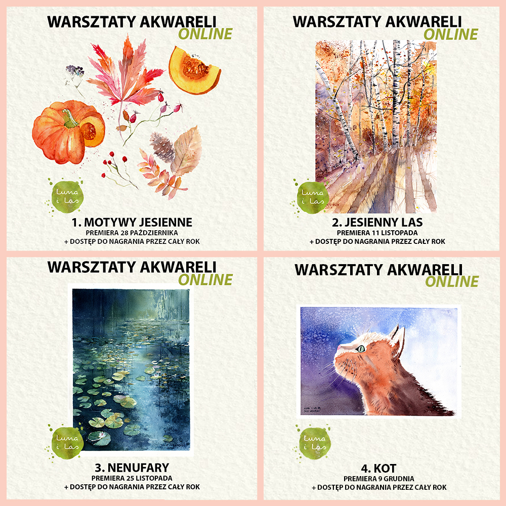 Warsztaty akwareli ONLINE - przedsprzedaż urodzinowa - obrazek 7
