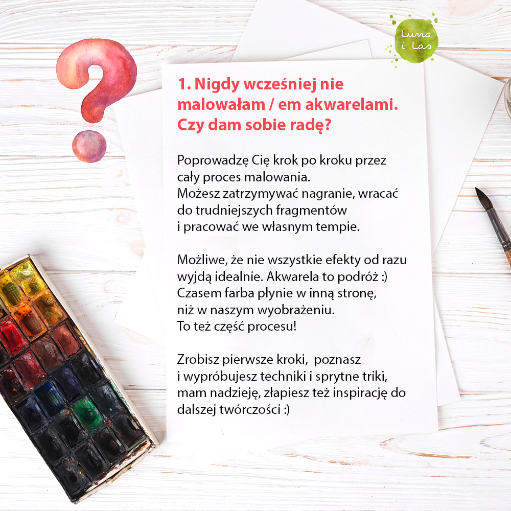 Warsztaty akwareli ONLINE - przedsprzedaż urodzinowa - obrazek 8